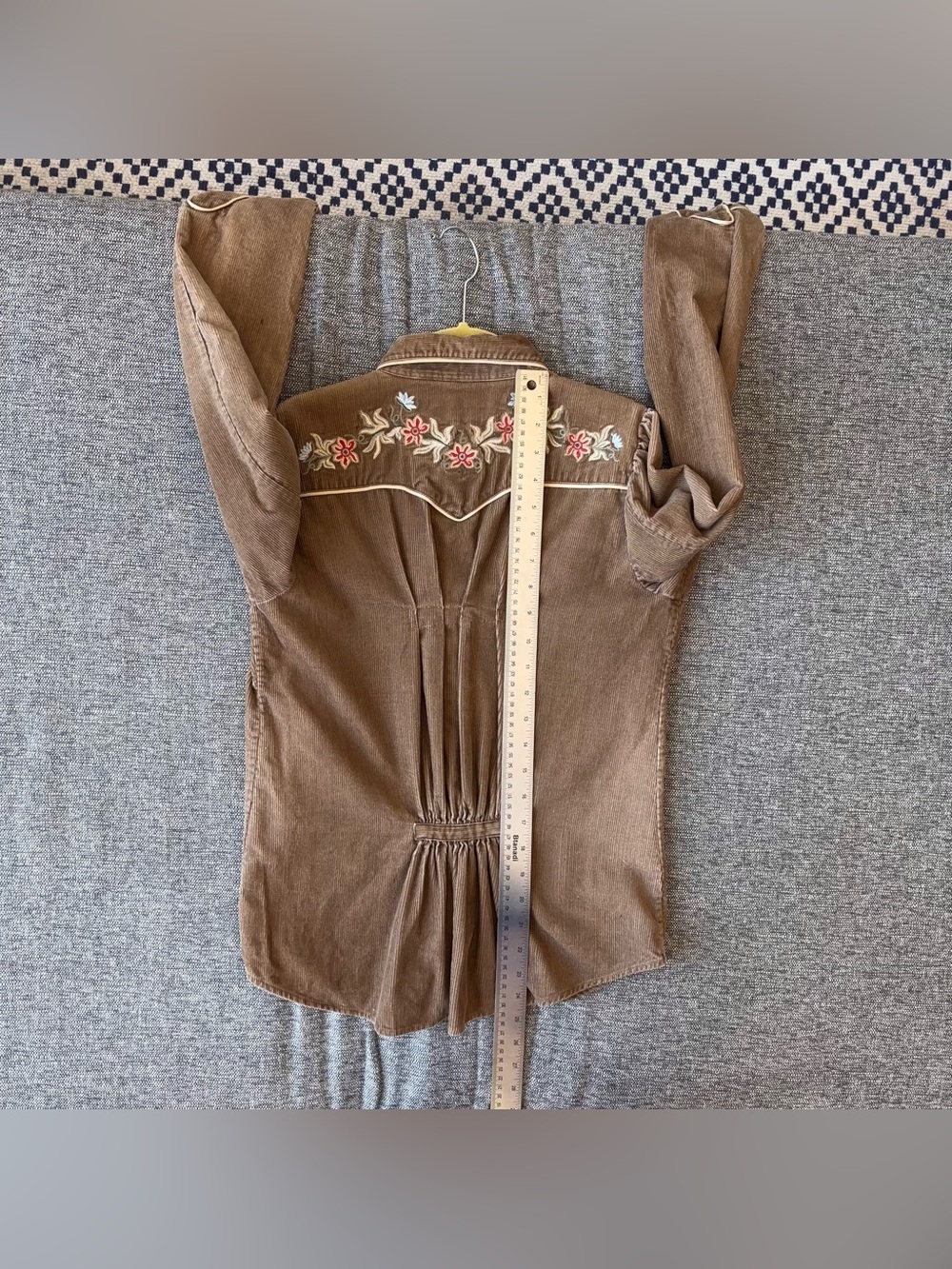 Vintage Ralph Lauren Embroidered Western Corduroy Pearl Snap Shirt Size XS - Picture 10 of 10